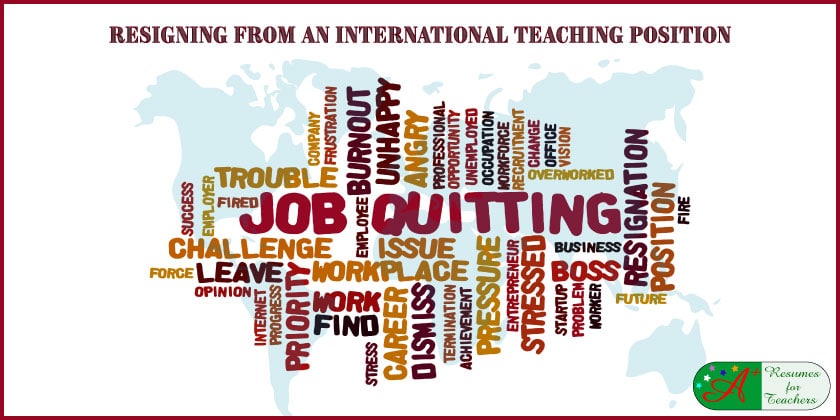Resigning from an International Teaching Position