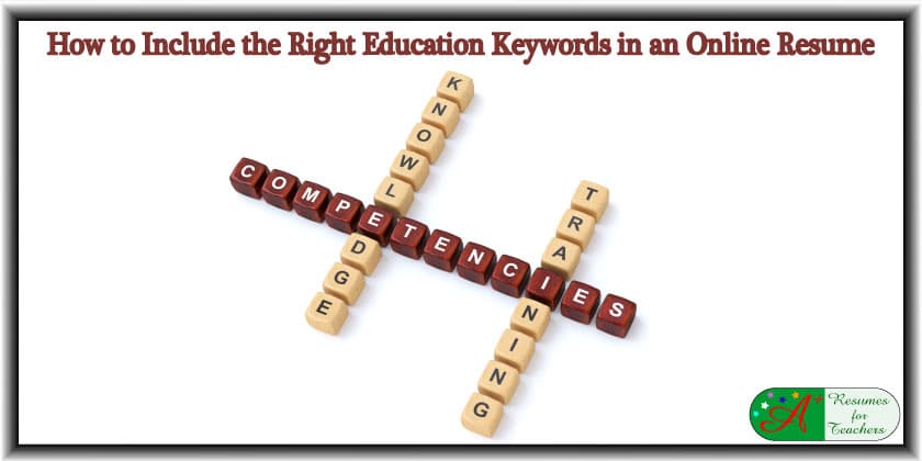 how to include the right education keywords in an online resume