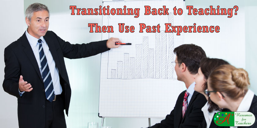 transitioning back to teaching? then use past experience