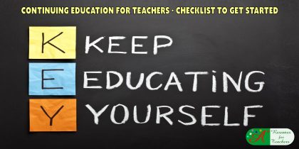 Continuing Education for Teachers – Checklist to Get Started