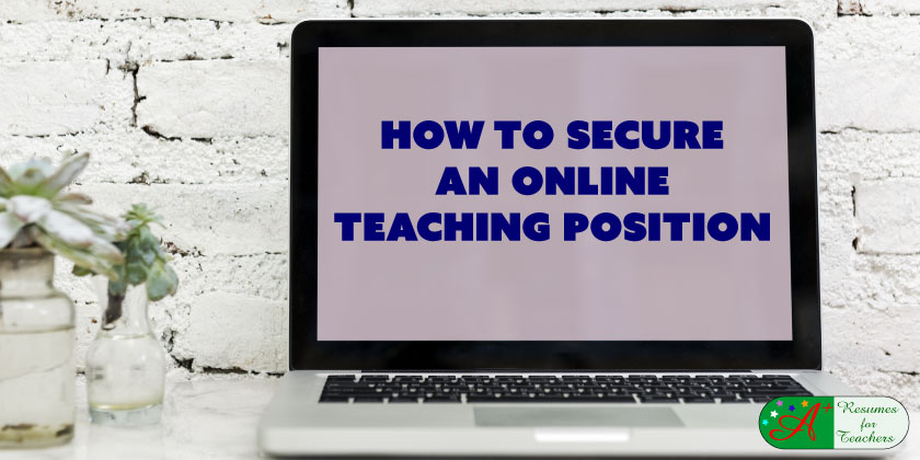 How to Secure an Online Teaching Position