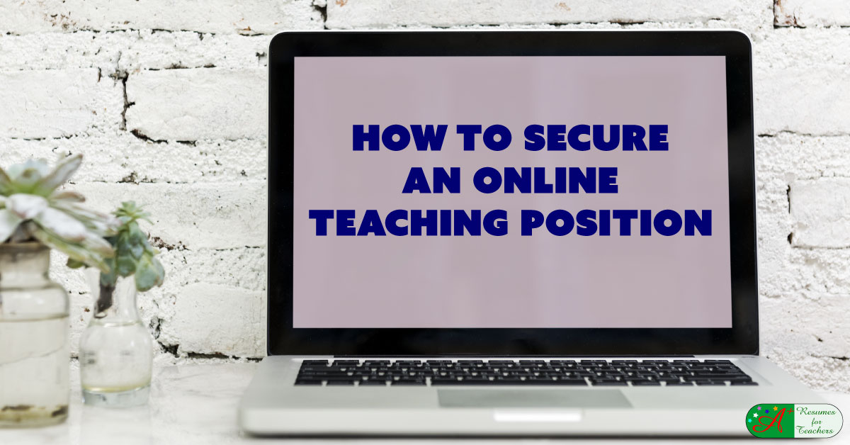 How to secure an online teaching position