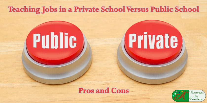 Teaching Jobs in Private School Versus Public School