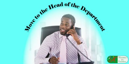 move to the head of the department