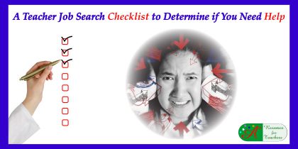 a teacher job search checklist to determine if you need help