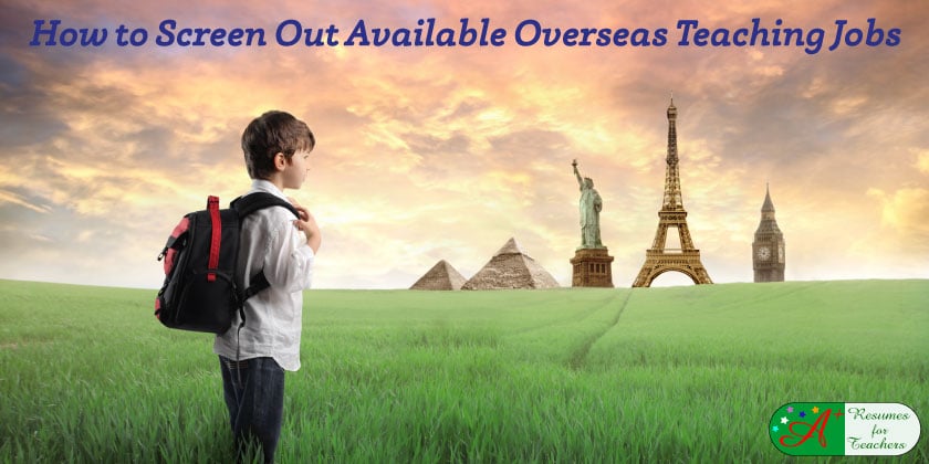 How to Screen Out Available Overseas Teaching Jobs