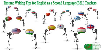 resume writing tips for english as a second language ESL teachers
