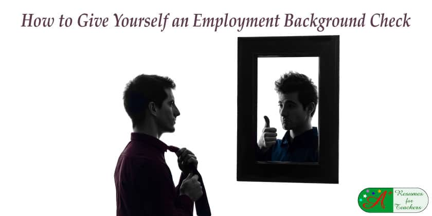 how to give yourself an employment background check