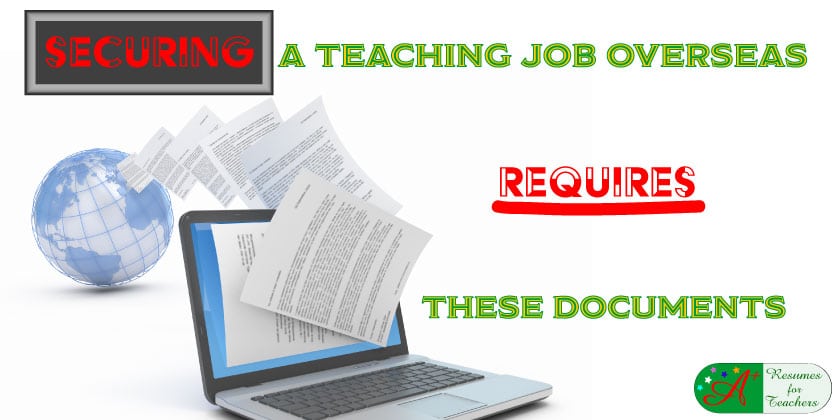 securing a teaching job overseas requires these documents
