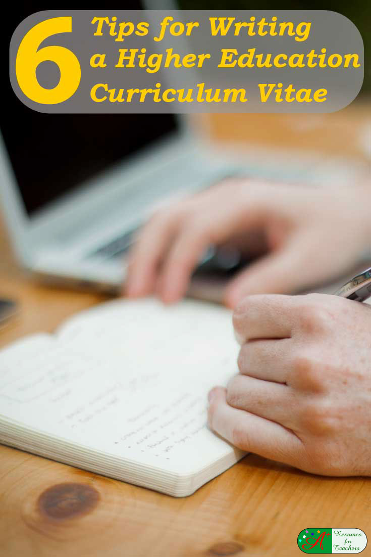 6 tips for writing a higher education curriculum vitae