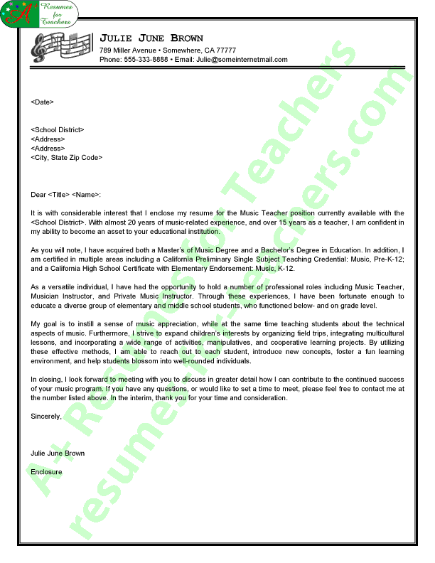 Job Position Letter Of Intent Sample The Cover Letter For Teacher 